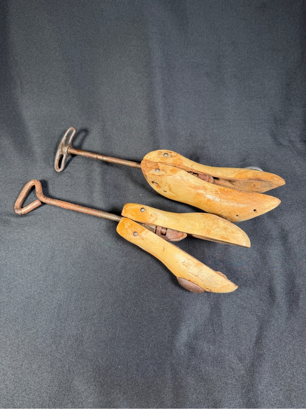 Antique Wooden Shoe Stretchers, Cobbler Industrial decor (Pair)